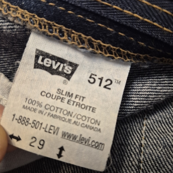 Levi's 512 Blue Denim Jeans - Picture 5 of 10